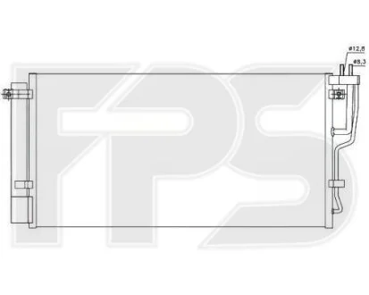 Конденсатор кондиціонера для KIA FPS FP 40 K504 фото товару
