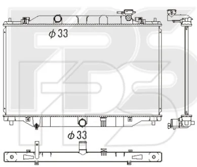Радіатор охолодження для Mazda FPS FP 44 A130 фото товару