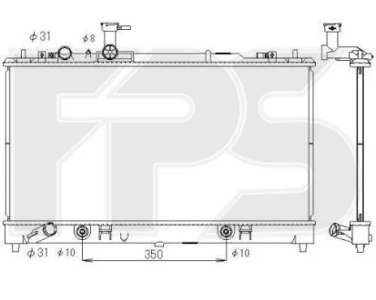 Радіатор охолодження для Mazda FPS FP 44 A1381 фото товару