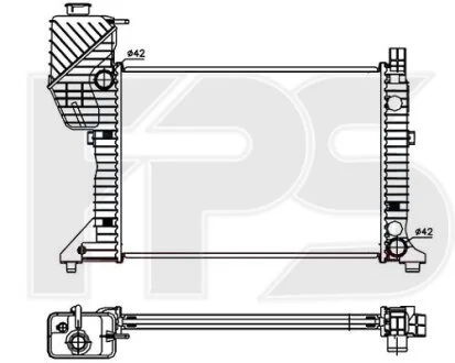 Радіатор охолодження для Mercedes FPS FP 46 A745 фото товару