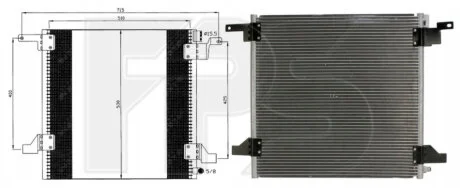 Конденсатор кондиціонера для Mercedes FPS FP 46 K112 фото товару