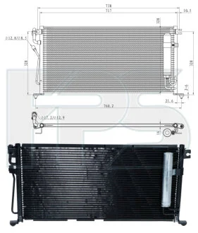 Конденсатор кондиціонера для Mitsubishi FPS FP 48 K473 фото товару