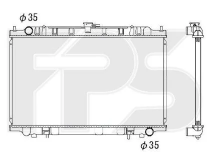 Радіатор охолодження для Nissan FPS FP 50 A1069 фото товару