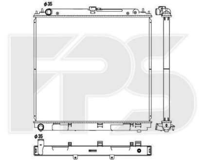 Радіатор охолодження для Nissan FPS FP 50 A1344 фото товару