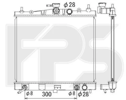 Радіатор охолодження для Nissan FPS FP 50 A1347 фото товару