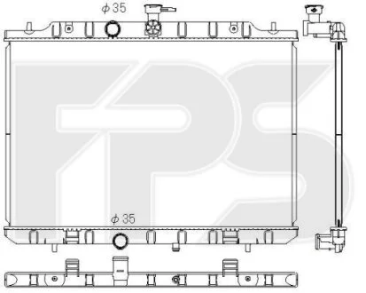 Радіатор охолодження для Nissan FPS FP 50 A1348 фото товару