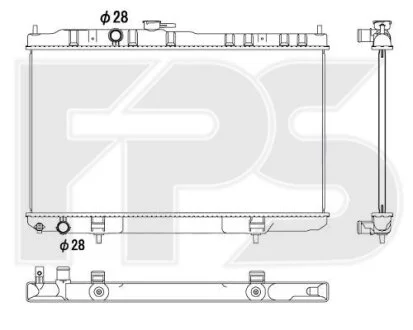 Радіатор охолодження для Nissan FPS FP 50 A336 фото товару