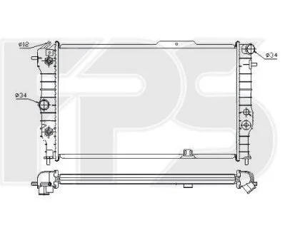 Радіатор охолодження для Opel FPS FP 52 A286 фото товару