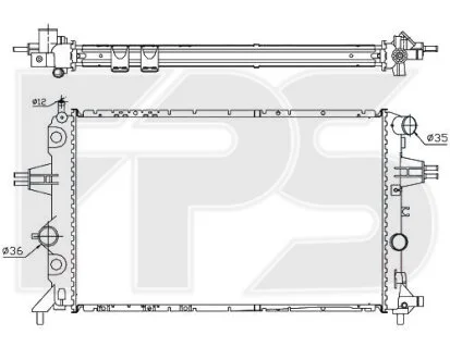 Радіатор охолодження для Opel, Vauxhall FPS FP 52 A316 фото товару