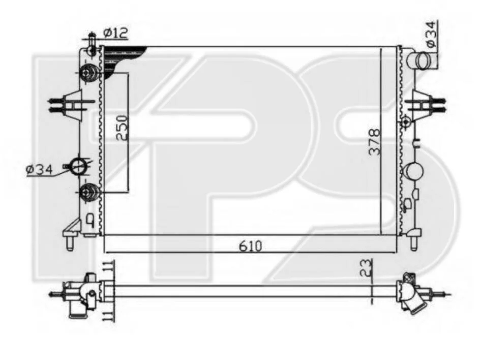 <strong>Радіатор охолодження FPS FP 52 A784 (фото 1)</strong>