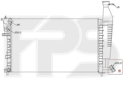 Радіатор охолодження для Peugeot, Citroen FPS FP 54 A1122 фото товару