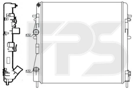 Радіатор охолодження для Renault, Nissan, Peugeot FPS FP 56 A1152 фото товару