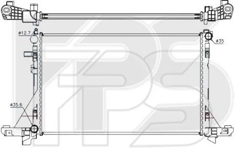Радіатор охолодження для Opel, Nissan, Renault FPS FP 56 A163 фото товару