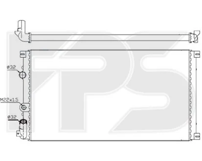 Радіатор охолодження для Vauxhall, Renault, Nissan, Opel FPS FP 56 A930 фото товару