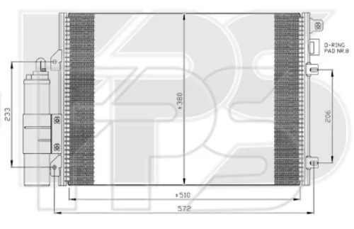 <strong>Конденсатор кондиціонера FPS FP 56 K163 (фото 1)</strong>