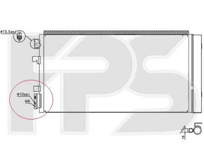 Конденсатор кондиціонера для FPS FP 56 K799 фото товара