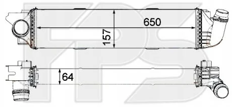 Радіатор наддуву для FPS FP 56 T154 фото товару