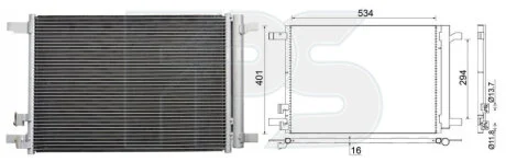 Конденсатор кондиціонера для Seat, Skoda, Volkswagen, Audi FPS FP 64 K489 фото товара