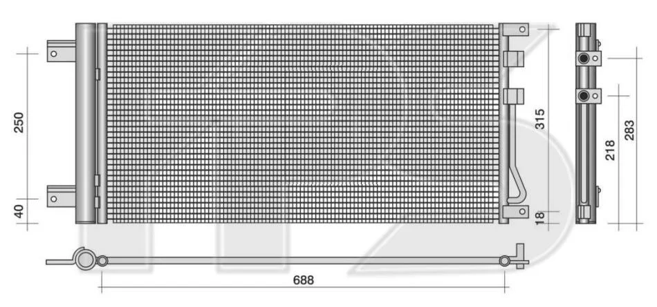 <strong>Конденсатор кондиціонера FPS FP 66 K431 (фото 1)</strong>