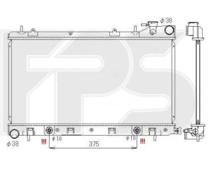 Радіатор охолодження для FPS FP 67 A1399 фото товару