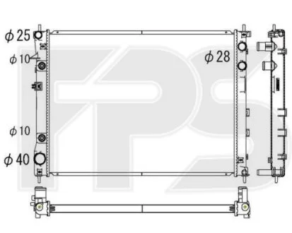 Радіатор охолодження для Subaru FPS FP 67 A1408 фото товару