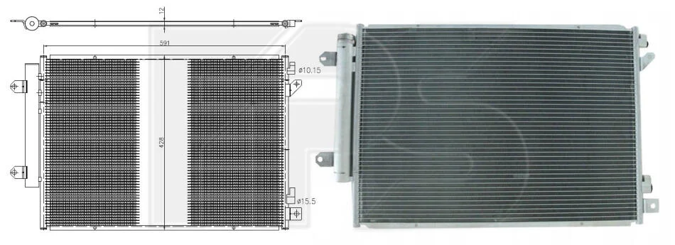 <strong>Конденсатор кондиціонера FPS FP 68 K482 (фото 1)</strong>