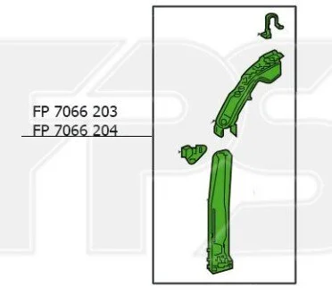 Ремчастина пластикова для FPS FP 7066 204 фото товару