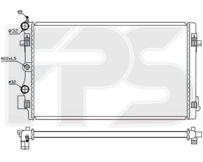 Радіатор охолодження для FPS FP 74 A382 фото товару