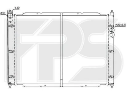 Радіатор охолодження для Volkswagen FPS FP 74 A752 фото товару