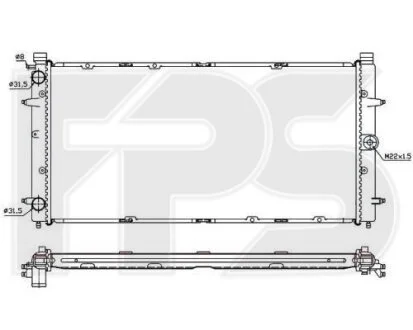 Радіатор охолодження для Volkswagen FPS FP 74 A753 фото товару