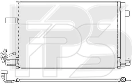 Конденсатор кондиціонера для Volkswagen FPS FP 74 K51 фото товару
