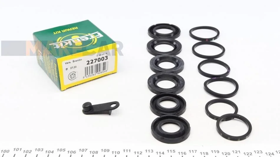 <strong>Ремкомплект гальмівного супорта BMW 1 E81-88 04-11, 3 E90-93 05-12 FRENKIT 227003 (фото 1)</strong>