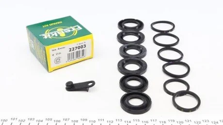 Ремкомплект гальмівного супорта BMW 1 E81-88 04-11, 3 E90-93 05-12 для BMW, Jeep, Volvo FRENKIT 227003 фото товару