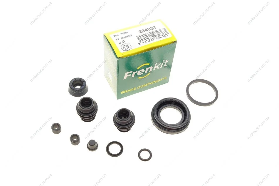 <strong>Ремкомплект гальмівного супорта TOYOTA Yaris 05-12, Yaris 00-05, Yaris 11-18, Verso 09-18, iQ 08-16 FRENKIT 234037 (фото 1)</strong>