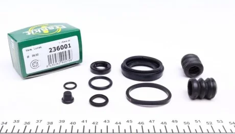 Ремкомплект гальмівного супорта VW Passat B2 81-88, Golf II 83-92; AUDI 100 82-91, 80 78-86; FIAT Croma 86-96; ALFA ROMEO 164 87-98, 33 83-95; LANCIA Thema 84-94 для Land Rover, Audi FRENKIT 236001 фото товару