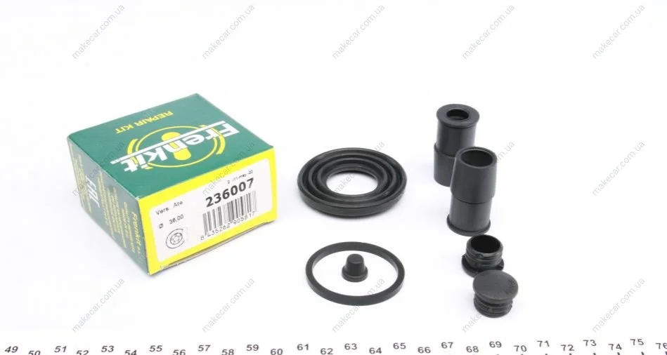 <strong>Ремкомплект гальмівного супорта FIAT Ulysse 94-02; BMW 3 E36 93-99, Z3 95-02; PEUGEOT 806 98-02; JAGUAR XJ 97-03; ROVER 75 99-05 FRENKIT 236007 (фото 1)</strong>