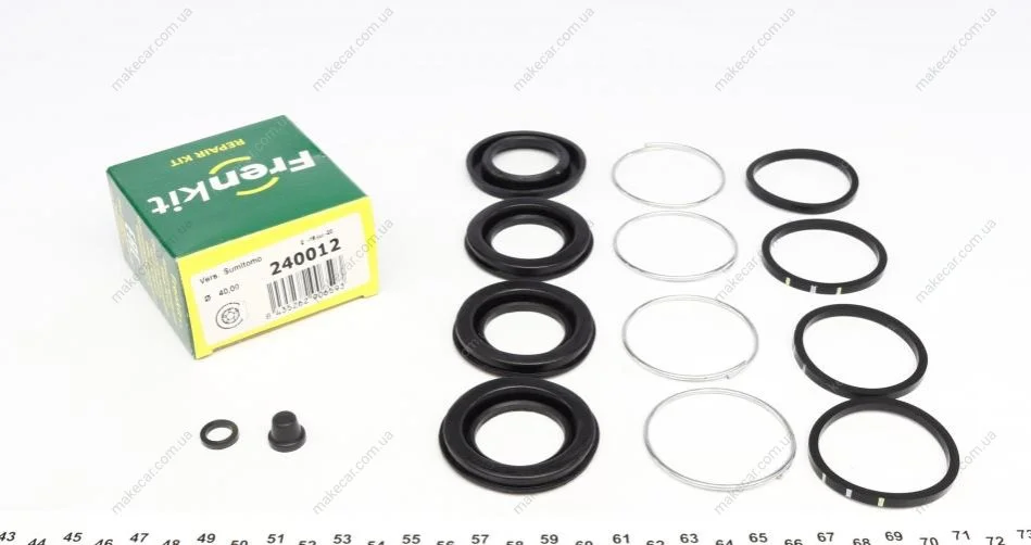 <strong>Ремкомплект гальмівного супорта NISSAN 200SX 93-99; SUBARU Impreza 00-07, Impreza 92-01, Legacy 99-03, Outback 99-03 FRENKIT 240012 (фото 1)</strong>