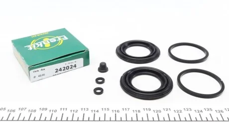 Ремкомплект гальмівного супорта MERCEDES-BENZ CLK W209 02-10, S-Class W220 98-06, CL C215 99-06, C-Class W203 00-07, E-Class W124 84-95, SLK R171 04-11; OPEL Omega B 93-03 для Jaguar, Mercedes FRENKIT 242024 фото товару