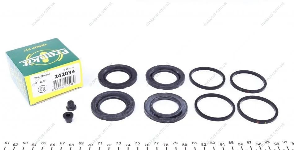 <strong>Ремкомплект гальмівного супорта BMW X5 E70 07-13, X5 F15 13-18, X6 E71 08-14, X6 F16 14-20; ALFA ROMEO 159 05-11, Brera 05-10 FRENKIT 242034 (фото 1)</strong>