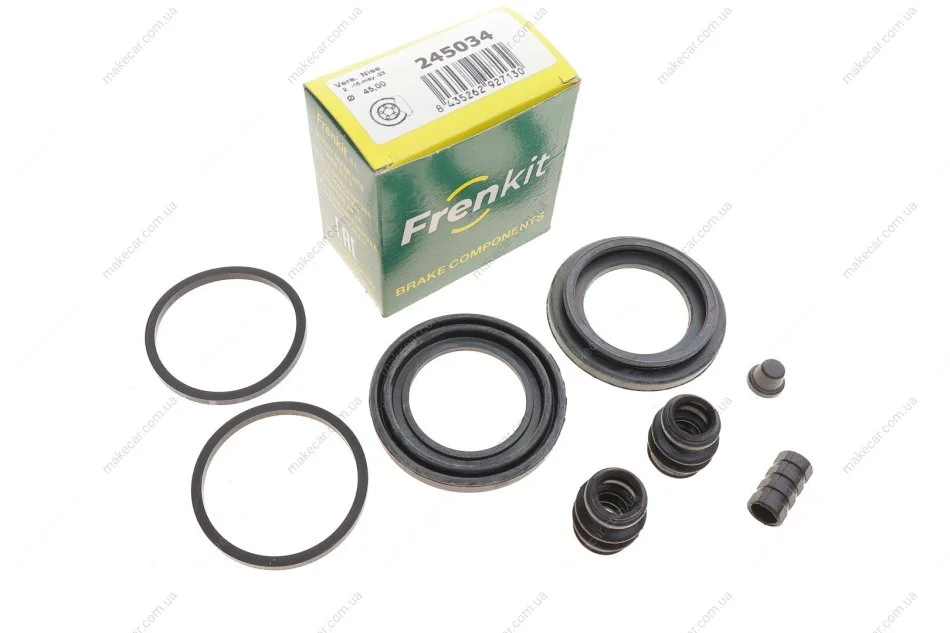 <strong>Ремкомплект гальмівного супорта RENAULT Koleos 08-16; NISSAN Qashqai 07-14, Murano Z51 08-16, Navara D40 05-15, Pathfinder R51 04-14, Murano Z50 02-08, NP300 08-14 FRENKIT 245034 (фото 1)</strong>