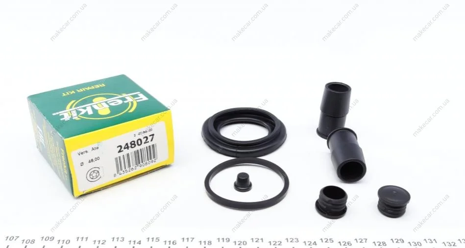 <strong>Ремкомплект гальмівного супорта FORD Fiesta 96-01; FIAT Fiorino 88-00; BMW 3 E30 81-94; PEUGEOT 306 93-02; CITROEN Xsara 00-06; OPEL Astra G 98-05; CHEVROLET Lanos T150 05-; DAEWOO Lanos 97-20; ALFA ROMEO 33 83-95 FRENKIT 248027 (фото 1)</strong>