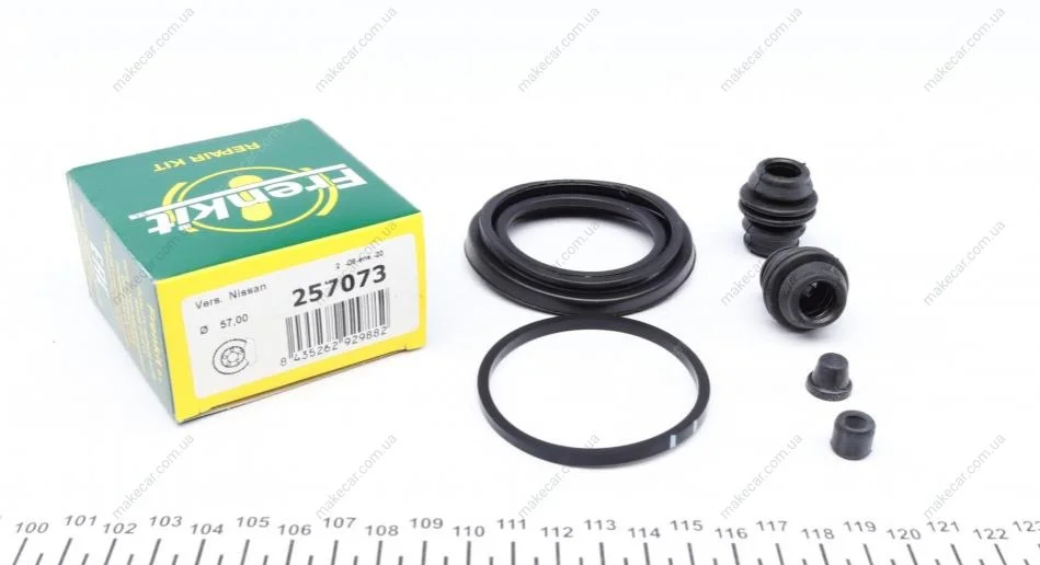 <strong>Ремкомплект гальмівного супорта переднього NISSAN Juke 10-19, Teana 08-14, Tiida C11 04-12, Tiida C12 11- FRENKIT 257073 (фото 1)</strong>