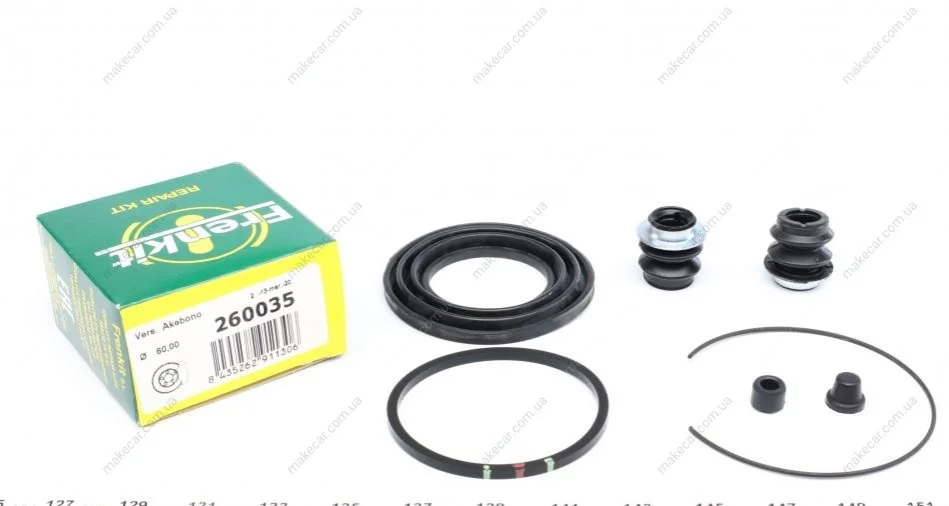 <strong>Ремкомплект гальмівного супорта переднього TOYOTA Camry 01-06; LEXUS RX 98-03 FRENKIT 260035 (фото 1)</strong>