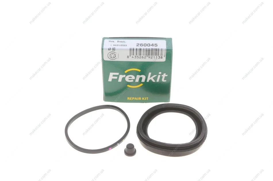 <strong>Ремкомплект гальмівного супорта переднього VW LT28-55 96-06; FORD Mondeo II 96-00, Escort 86-90; MERCEDES-BENZ Sprinter 906 06-18, Vito W639 03-14, Sprinter 907-910 18-, Sprinter 909 18-; BMW Z4 E85-86 02-08, 7 E32 86-94, 5 E39 97-04, 3 E46 99-05; JA FRENKIT 260045 (фото 1)</strong>
