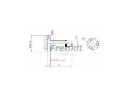 Вісь механізму ручника для FRENKIT 86311 фото товару