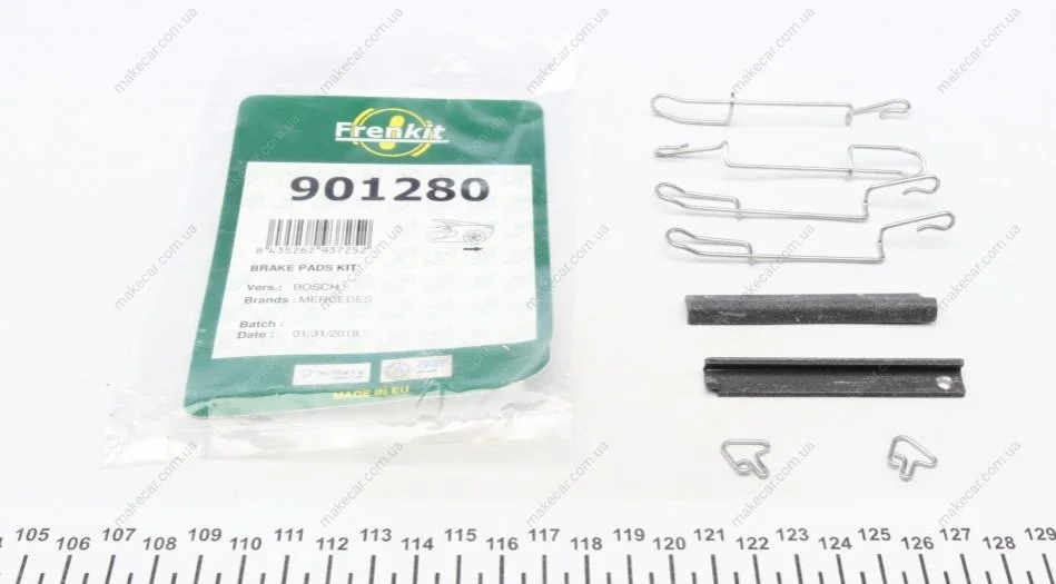 <strong>Монтажний к-кт гальмівних колодок зад. W638 96-03 (ATE, Bosch) FRENKIT 901280 (фото 1)</strong>