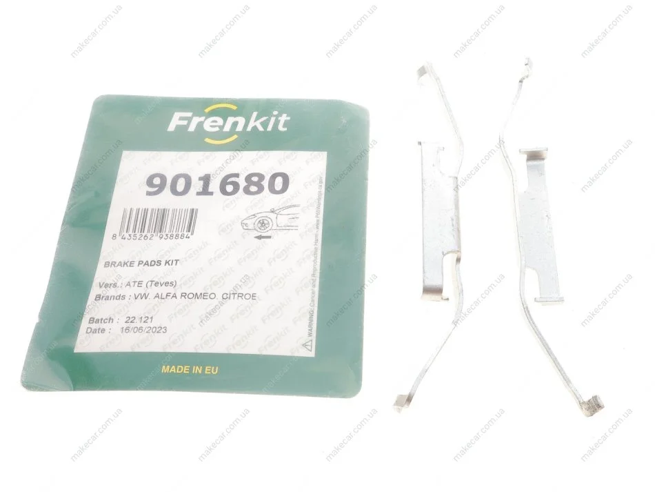 <strong>Монтажний к-кт гальмівних колодок VW T4/T5/COMBO/DOBLO 90- R16 FRENKIT 901680 (фото 1)</strong>