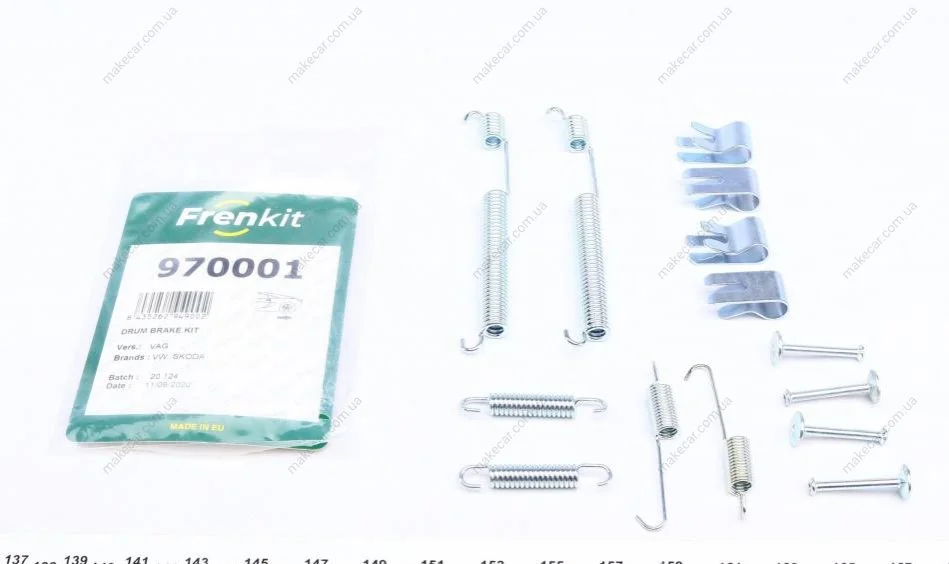 <strong>Комплект пружинок колодок стояночного гальма FRENKIT 970001 (фото 1)</strong>