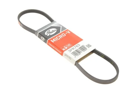 Ремінь поліклиновий для Rover, Toyota, Mazda, MG, Land Rover GATES 3PK763 фото товару