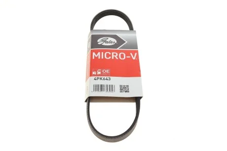 Ремінь для Opel, Chevrolet, Vauxhall, Alfa Romeo GATES 4PK643 фото товару